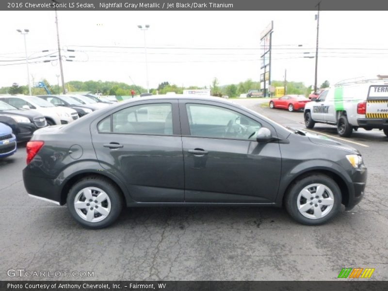 Nightfall Gray Metallic / Jet Black/Dark Titanium 2016 Chevrolet Sonic LS Sedan