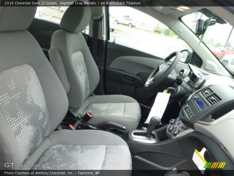 Nightfall Gray Metallic / Jet Black/Dark Titanium 2016 Chevrolet Sonic LS Sedan