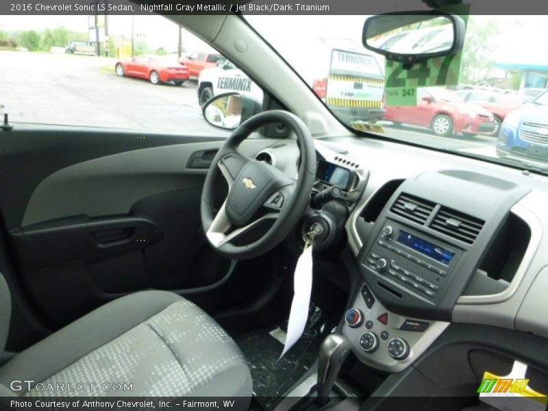 Nightfall Gray Metallic / Jet Black/Dark Titanium 2016 Chevrolet Sonic LS Sedan