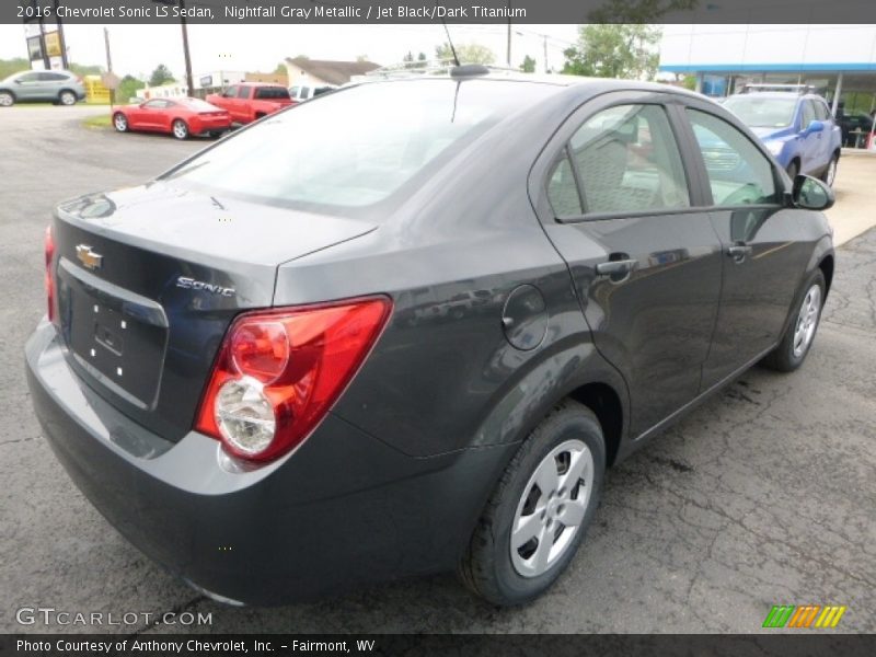 Nightfall Gray Metallic / Jet Black/Dark Titanium 2016 Chevrolet Sonic LS Sedan
