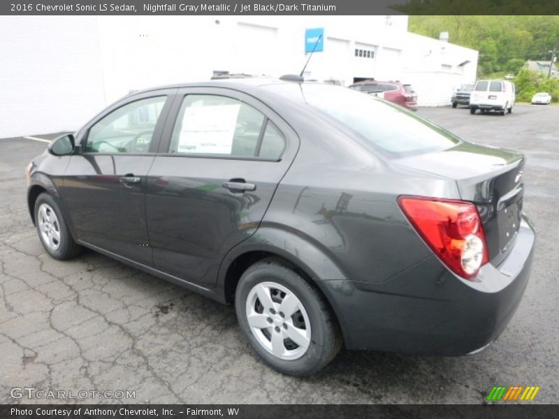 Nightfall Gray Metallic / Jet Black/Dark Titanium 2016 Chevrolet Sonic LS Sedan
