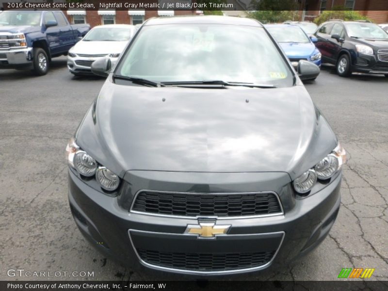 Nightfall Gray Metallic / Jet Black/Dark Titanium 2016 Chevrolet Sonic LS Sedan