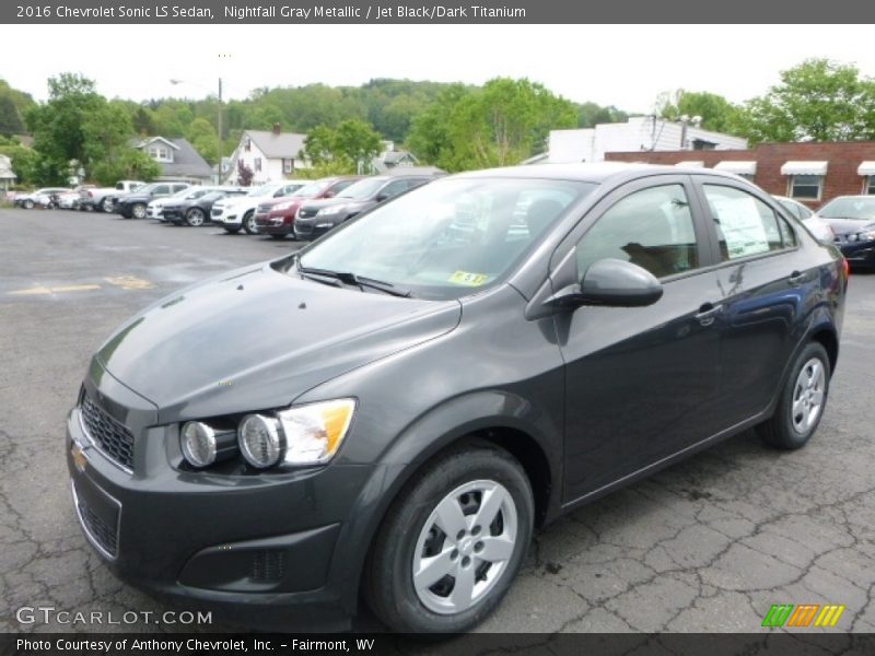 Nightfall Gray Metallic / Jet Black/Dark Titanium 2016 Chevrolet Sonic LS Sedan