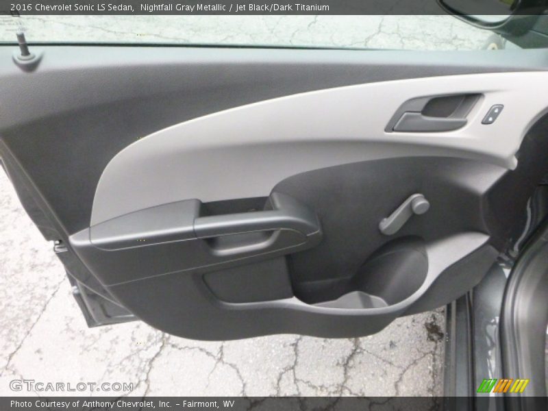 Nightfall Gray Metallic / Jet Black/Dark Titanium 2016 Chevrolet Sonic LS Sedan