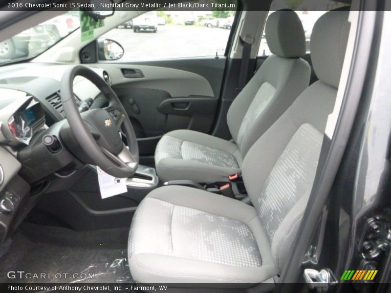 Nightfall Gray Metallic / Jet Black/Dark Titanium 2016 Chevrolet Sonic LS Sedan