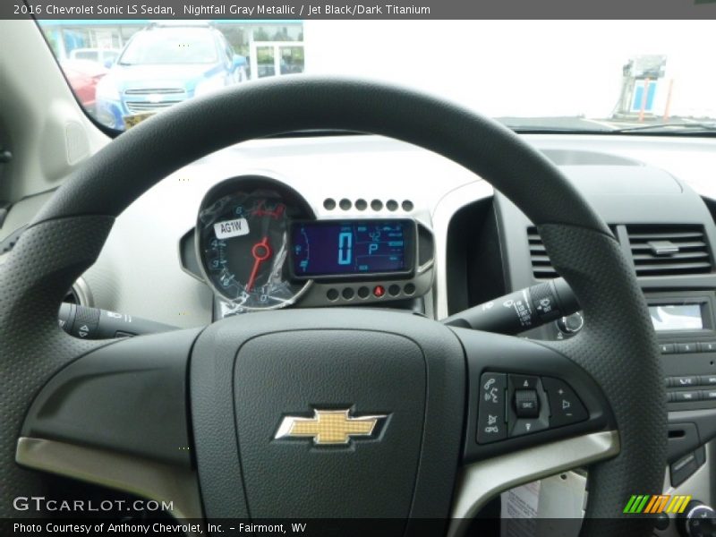 Nightfall Gray Metallic / Jet Black/Dark Titanium 2016 Chevrolet Sonic LS Sedan