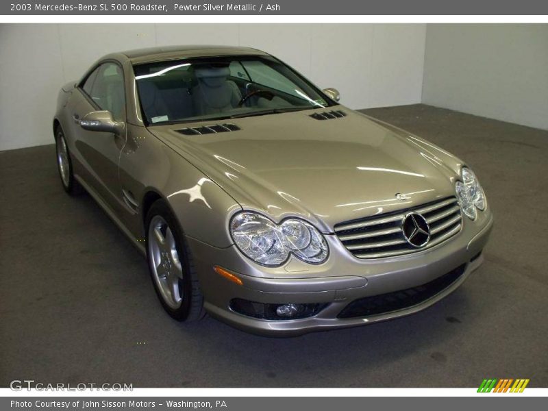 Pewter Silver Metallic / Ash 2003 Mercedes-Benz SL 500 Roadster