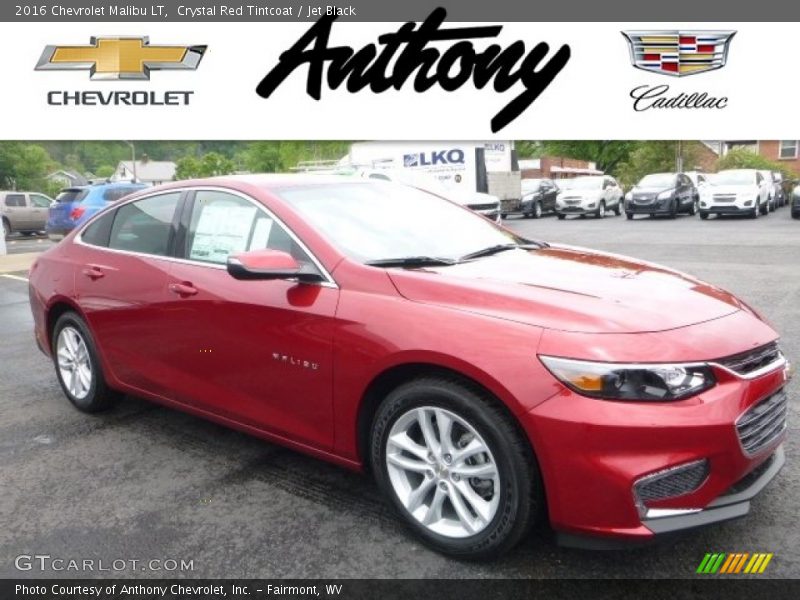 Crystal Red Tintcoat / Jet Black 2016 Chevrolet Malibu LT