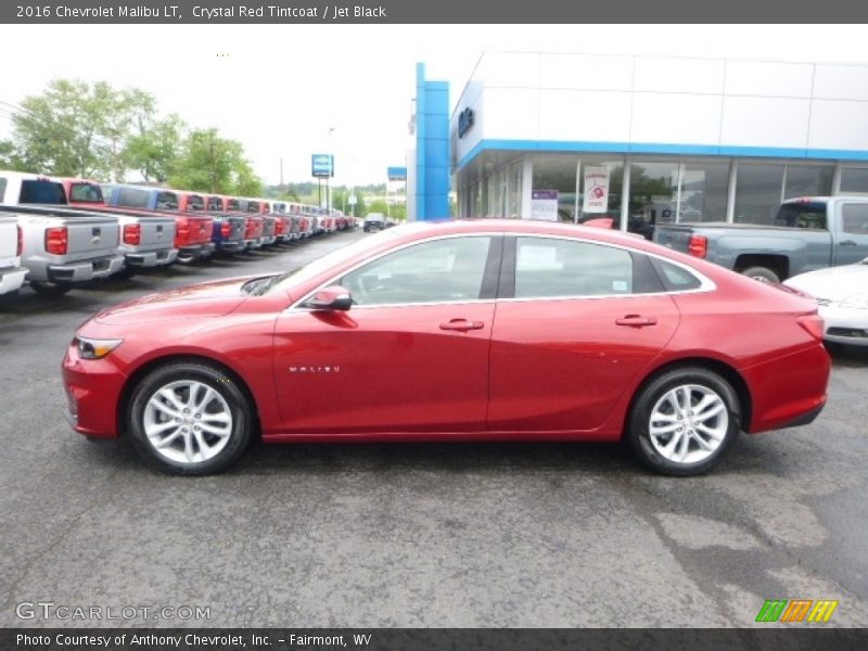 Crystal Red Tintcoat / Jet Black 2016 Chevrolet Malibu LT