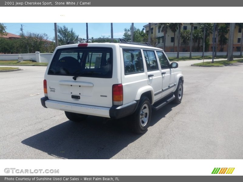 Stone White / Camel 2001 Jeep Cherokee Sport