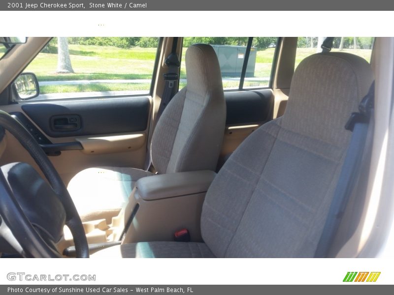 Stone White / Camel 2001 Jeep Cherokee Sport