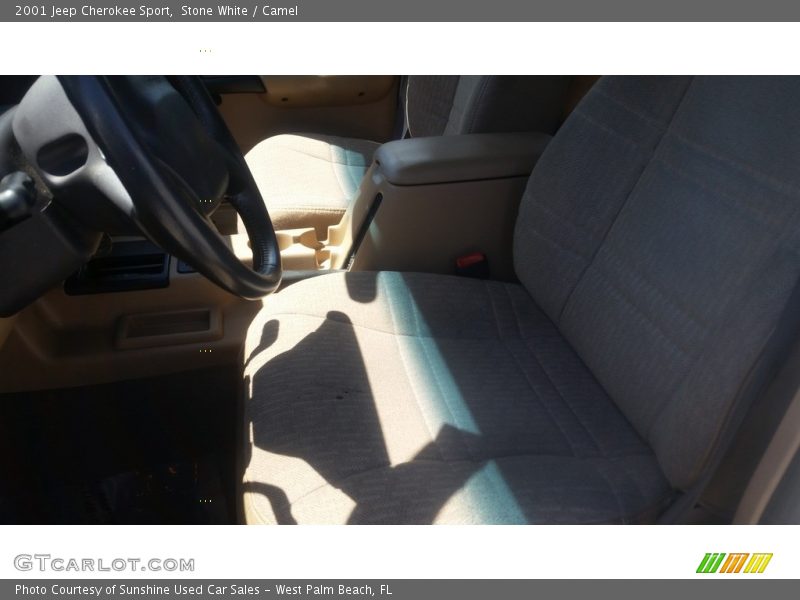 Stone White / Camel 2001 Jeep Cherokee Sport