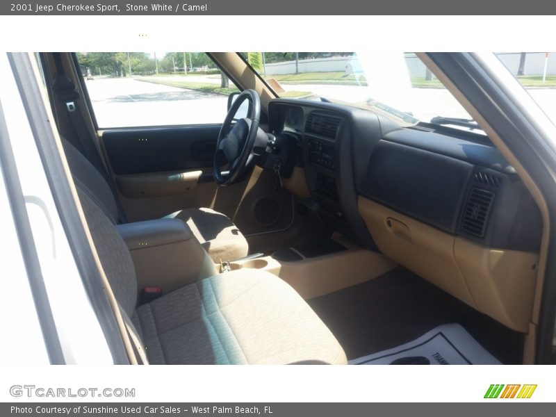 Stone White / Camel 2001 Jeep Cherokee Sport
