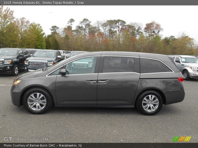 Smoky Topaz Metallic / Gray 2015 Honda Odyssey EX