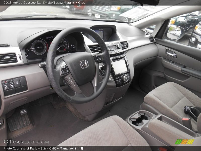 Smoky Topaz Metallic / Gray 2015 Honda Odyssey EX