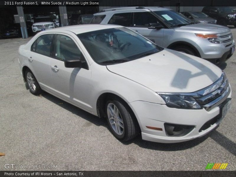 White Suede / Medium Light Stone 2011 Ford Fusion S