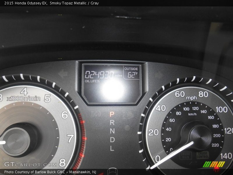 Smoky Topaz Metallic / Gray 2015 Honda Odyssey EX