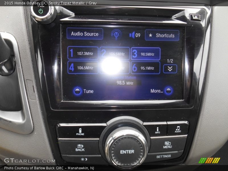 Smoky Topaz Metallic / Gray 2015 Honda Odyssey EX