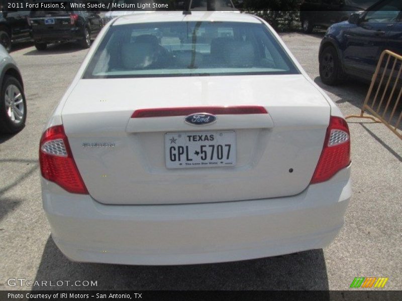 White Suede / Medium Light Stone 2011 Ford Fusion S