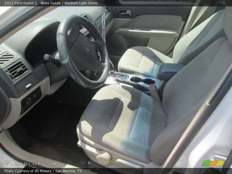 White Suede / Medium Light Stone 2011 Ford Fusion S