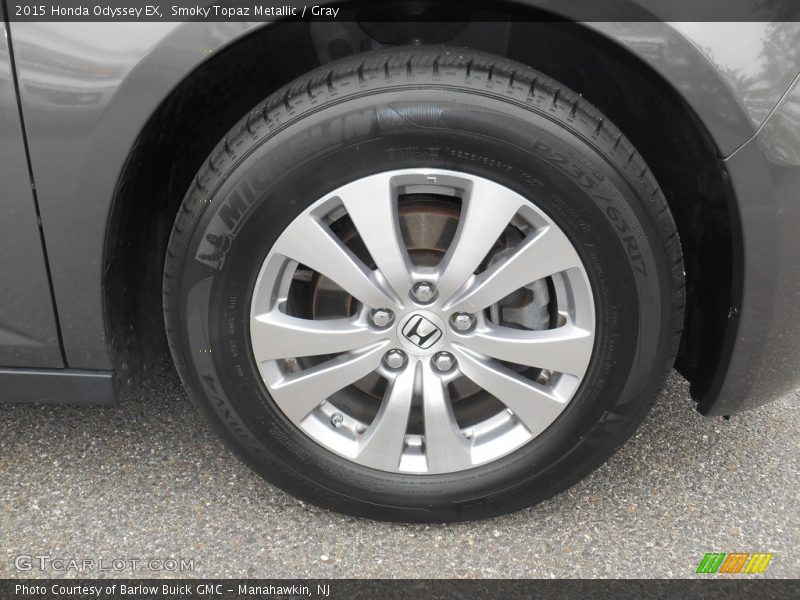 Smoky Topaz Metallic / Gray 2015 Honda Odyssey EX