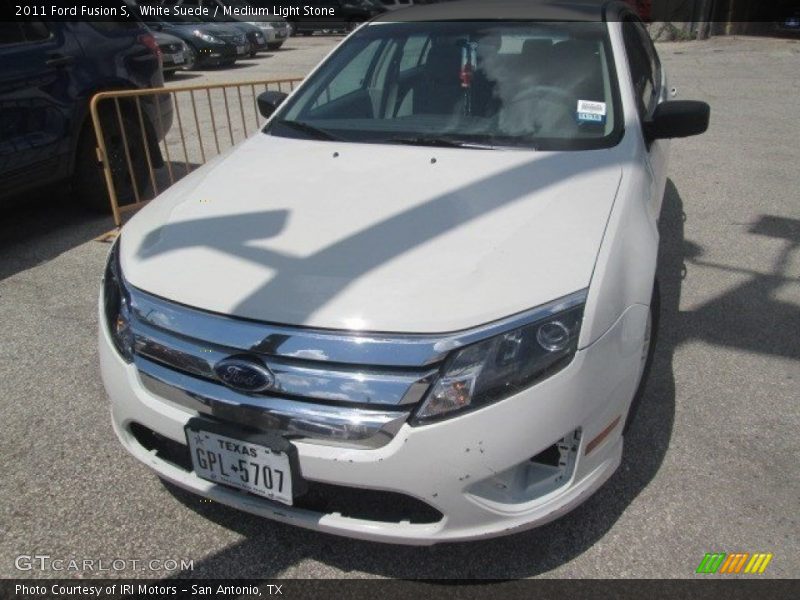 White Suede / Medium Light Stone 2011 Ford Fusion S