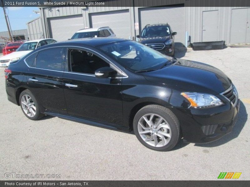 White Suede / Medium Light Stone 2011 Ford Fusion S