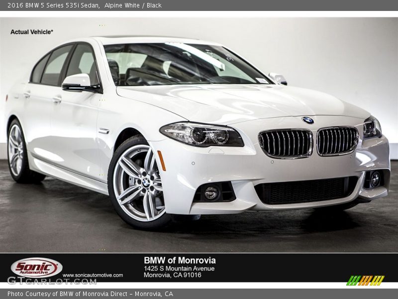 Alpine White / Black 2016 BMW 5 Series 535i Sedan