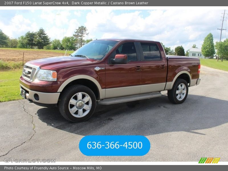 Dark Copper Metallic / Castano Brown Leather 2007 Ford F150 Lariat SuperCrew 4x4