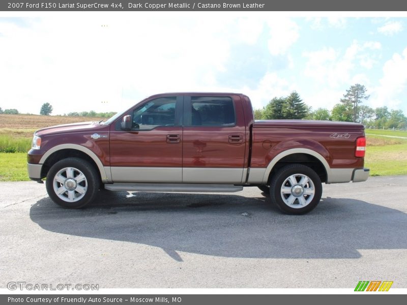 Dark Copper Metallic / Castano Brown Leather 2007 Ford F150 Lariat SuperCrew 4x4