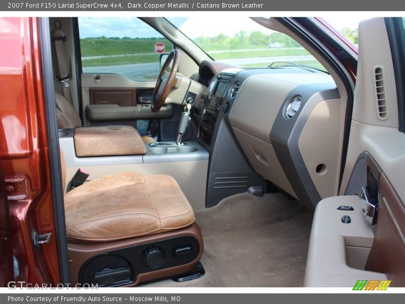 Dark Copper Metallic / Castano Brown Leather 2007 Ford F150 Lariat SuperCrew 4x4