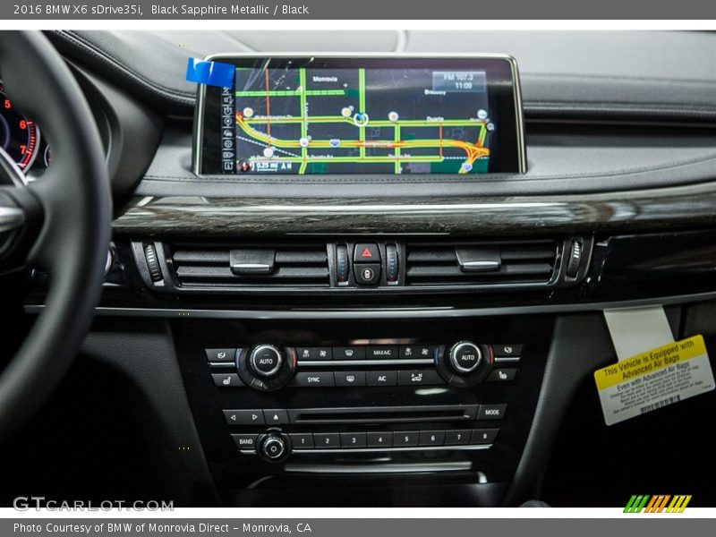 Black Sapphire Metallic / Black 2016 BMW X6 sDrive35i