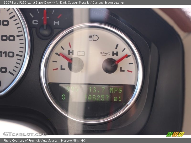 Dark Copper Metallic / Castano Brown Leather 2007 Ford F150 Lariat SuperCrew 4x4