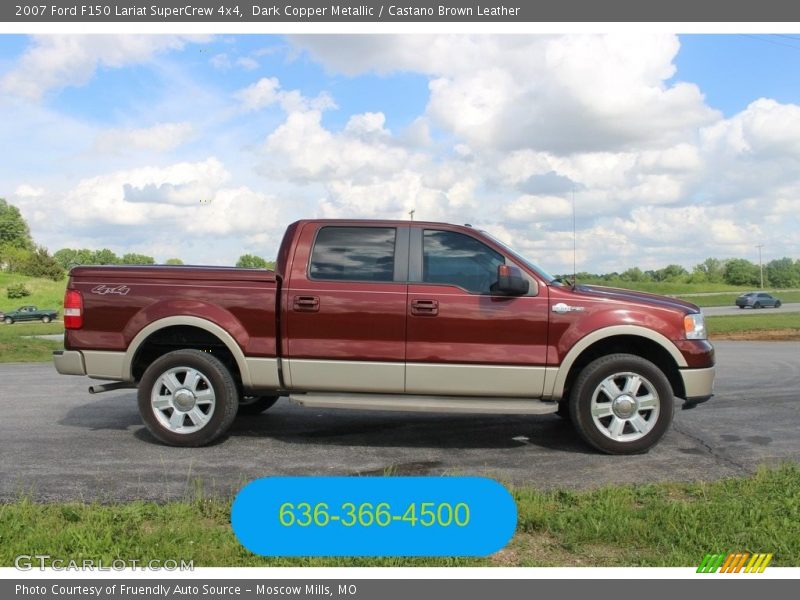 Dark Copper Metallic / Castano Brown Leather 2007 Ford F150 Lariat SuperCrew 4x4