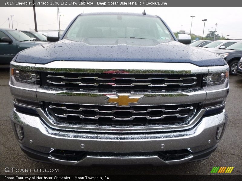 Deep Ocean Blue Metallic / Cocoa/Dune 2016 Chevrolet Silverado 1500 LTZ Crew Cab 4x4