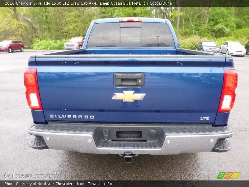 Deep Ocean Blue Metallic / Cocoa/Dune 2016 Chevrolet Silverado 1500 LTZ Crew Cab 4x4