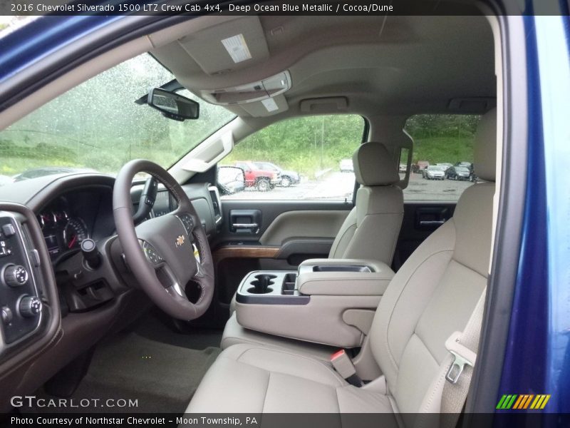Deep Ocean Blue Metallic / Cocoa/Dune 2016 Chevrolet Silverado 1500 LTZ Crew Cab 4x4