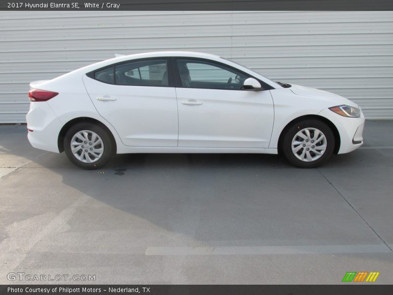 White / Gray 2017 Hyundai Elantra SE