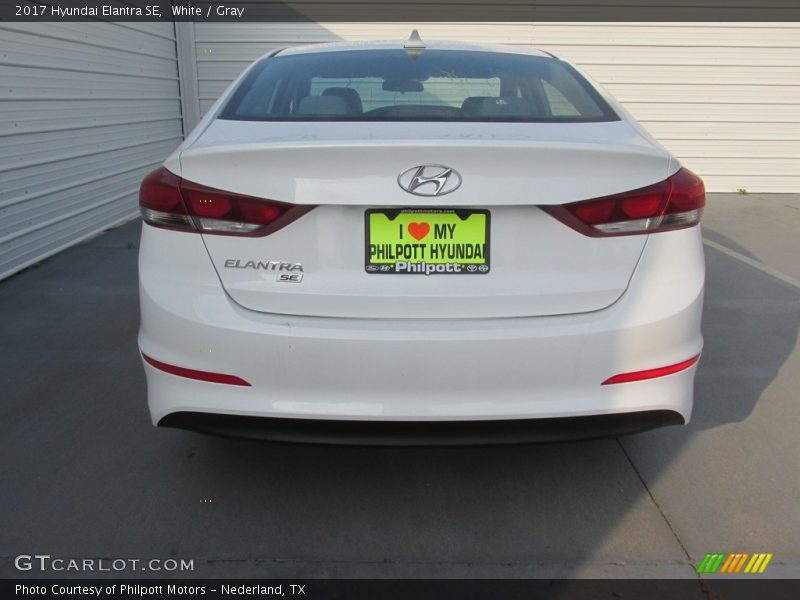 White / Gray 2017 Hyundai Elantra SE