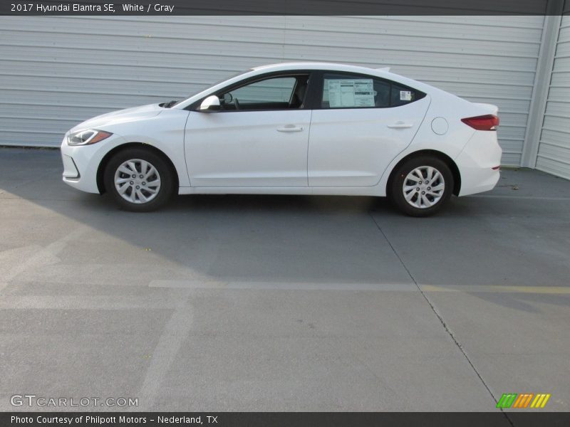 White / Gray 2017 Hyundai Elantra SE