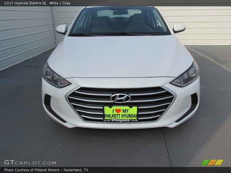 White / Gray 2017 Hyundai Elantra SE