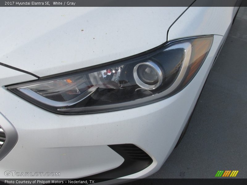 White / Gray 2017 Hyundai Elantra SE