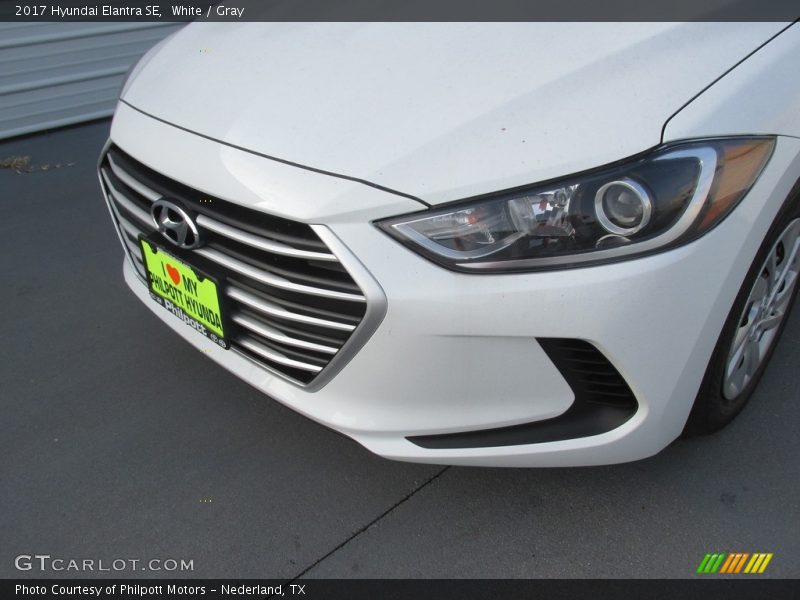 White / Gray 2017 Hyundai Elantra SE