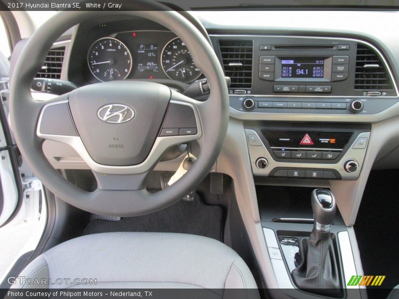 White / Gray 2017 Hyundai Elantra SE