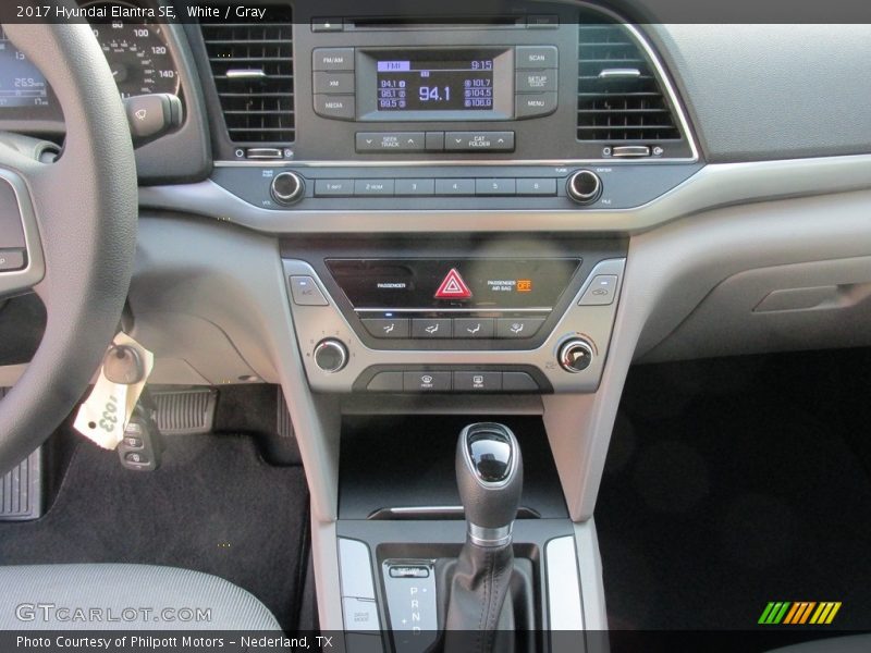 White / Gray 2017 Hyundai Elantra SE