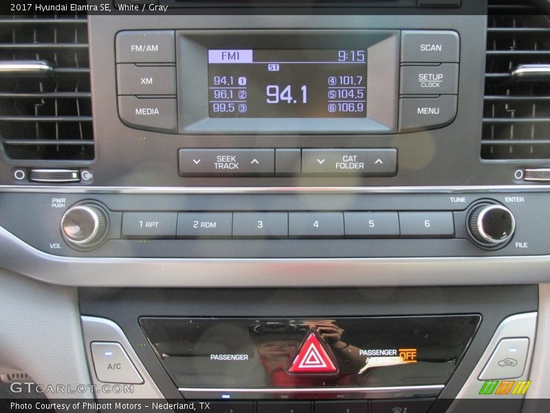 White / Gray 2017 Hyundai Elantra SE