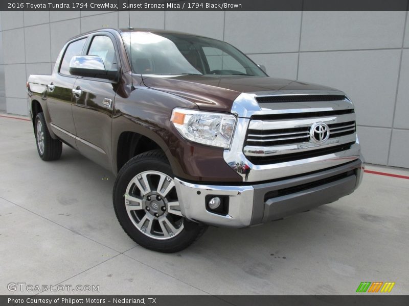 Sunset Bronze Mica / 1794 Black/Brown 2016 Toyota Tundra 1794 CrewMax
