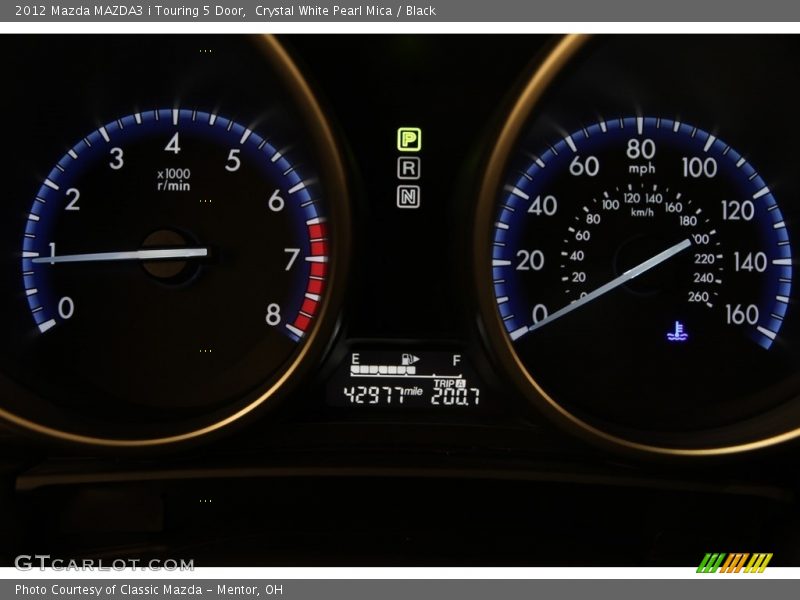 Crystal White Pearl Mica / Black 2012 Mazda MAZDA3 i Touring 5 Door