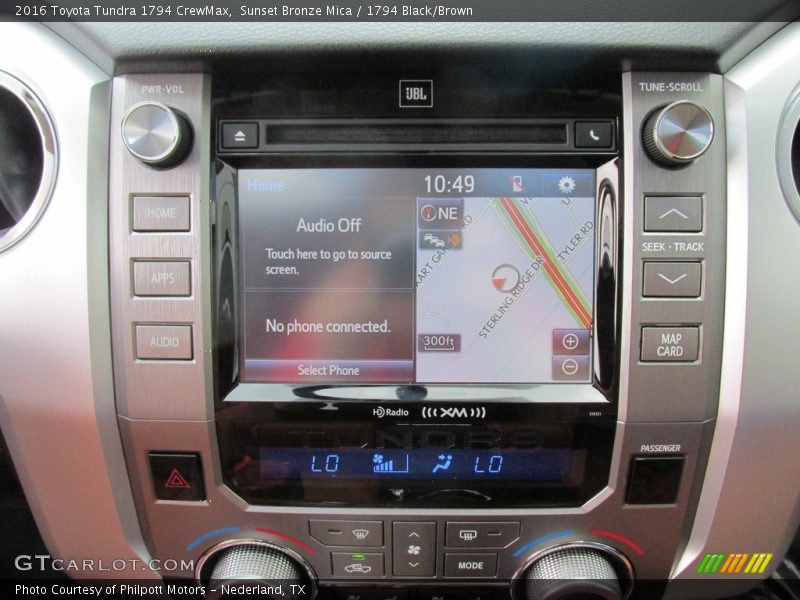 Navigation of 2016 Tundra 1794 CrewMax