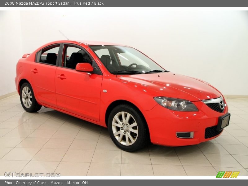 True Red / Black 2008 Mazda MAZDA3 i Sport Sedan